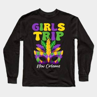 girls trip new orleans Mardi Gras Long Sleeve T-Shirt